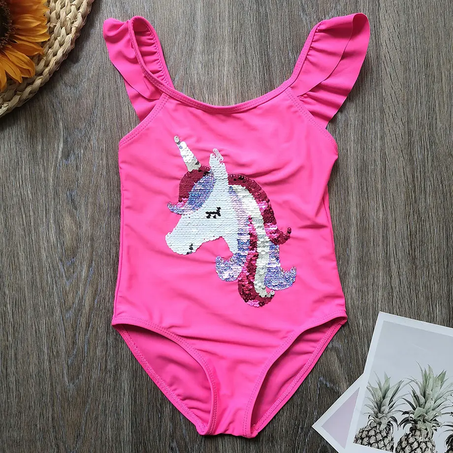 Maillot De Bain Une Pièce Fille Licorne Arc-en-Ciel – Maillot Licorne Enfant 5 Ans, Natation Plage Piscine, Doublure Confort Et Séchage Rapide